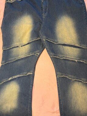 SHEIN Relaxed Distressed Denim Jeans